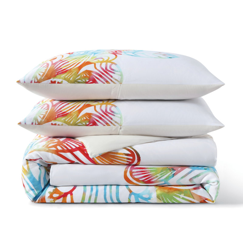 King Multicolor Cotton Floral Bohemian Duvet Cover Set
