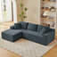 Canapé modulaire en L à assise profonde, sans assemblage, canapé modulaire en L pour utilisation dans plusieurs pièces.-1497652156