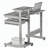 Full-size computer work station desk, gray-1353235220