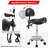 Saddle Stool With Back Support,Rolling Stools With Foot Rest,Ergonomic Adjustable Stool With Wheels,Backrest Adjustable Height & Angle For Salon Spa Tattoo Massage Office Swivel Stool Chair