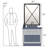 Stangl Metal Flat Wall Mirror