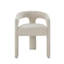Ensemble de 2 chaises d'appoint en chenille blanche Gamarya