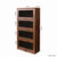 Bookcase Contemporary Closed Back Glass Doors Office Storage Cabinet Floor-To-Ceiling Low Cabinet Bookcase Against Wall Dustproof Bookshelf
