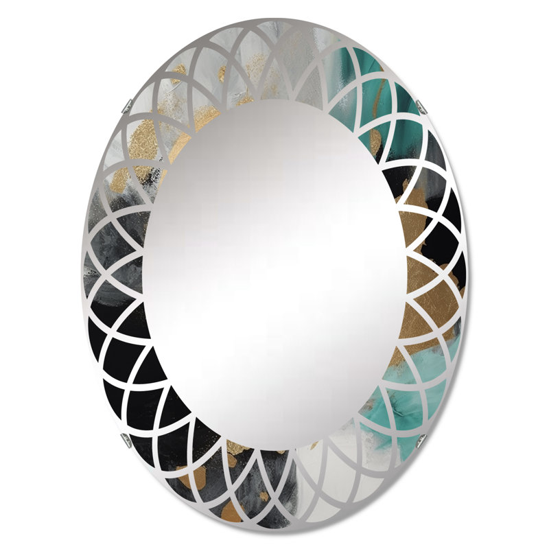 Vitsada - Miroir mural moderne ovale, 30 po x 20 po