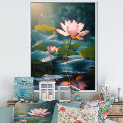 " Lotus Pond At Sunset I "