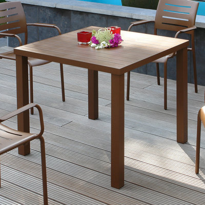 Bolden Square Metal Outdoor Dining Table , 90cm cm W 90cm cm D