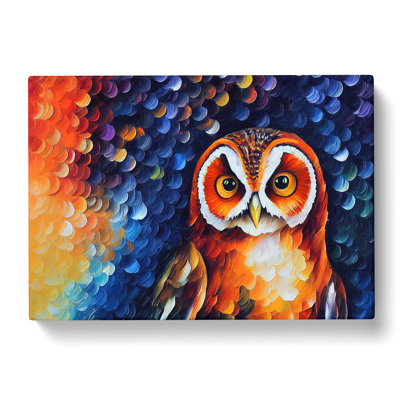 Owl Painting Vol.3 Abstract - Wrapped Canvas