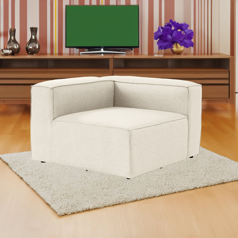 Nadilyn Linen 42.13'' Reception Loveseat