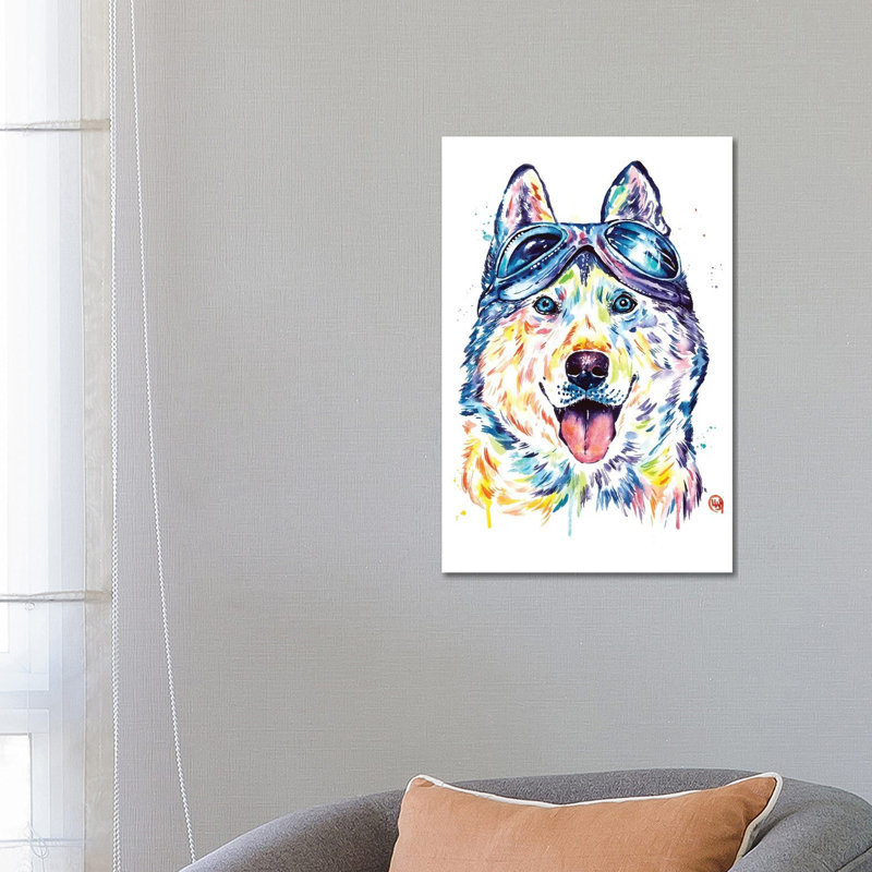 Husky Aviators by Lisa Whitehouse - Wrapped Canvas Gallery-Wrapped Canvas Giclée, 66.04 cm H x 45.72 cm W