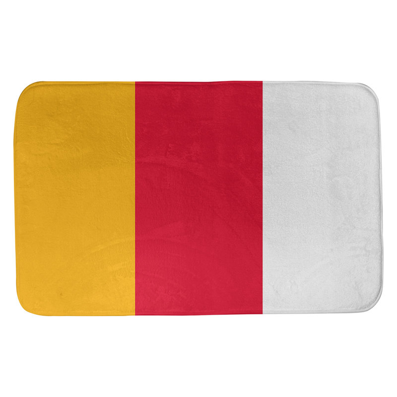 Tapis pour salle de bain Tennessee, l 17 po x L 24 po, Baie / blanc cassé