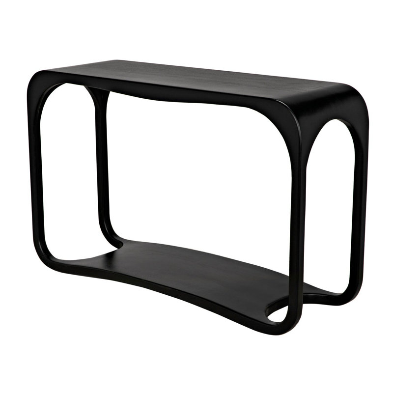 Milena Hand-Rubbed Black Mahogany 52'' Console Table