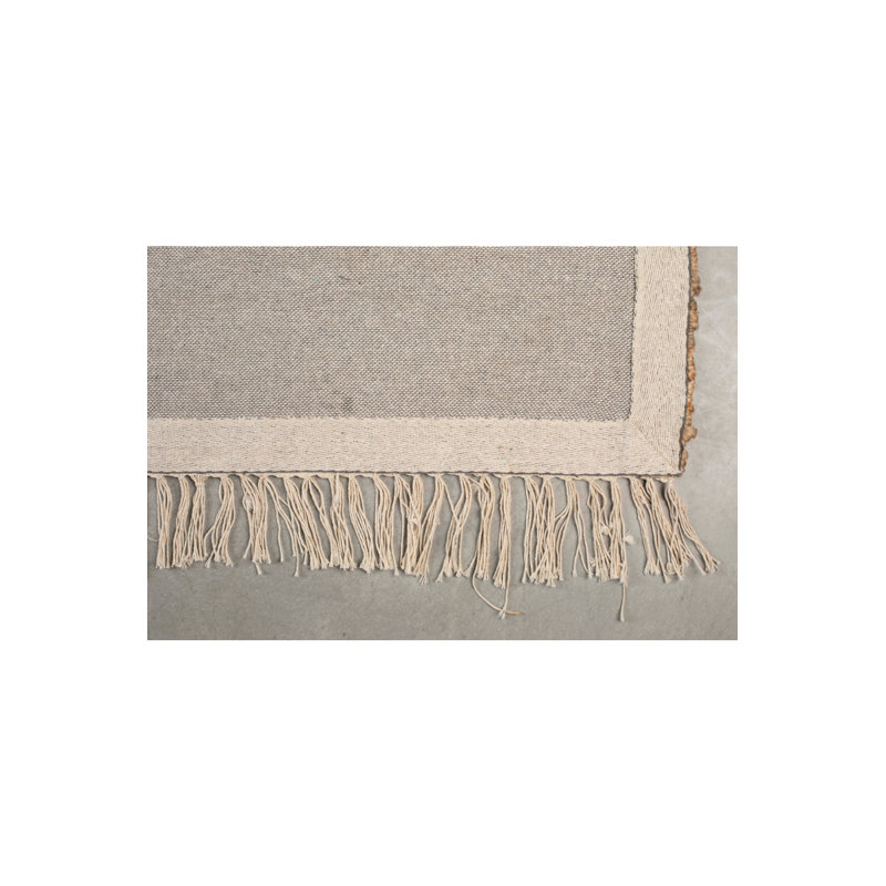 Ishank Abstract Area Rug in Beige/Black, Rectangle 6' x 8'