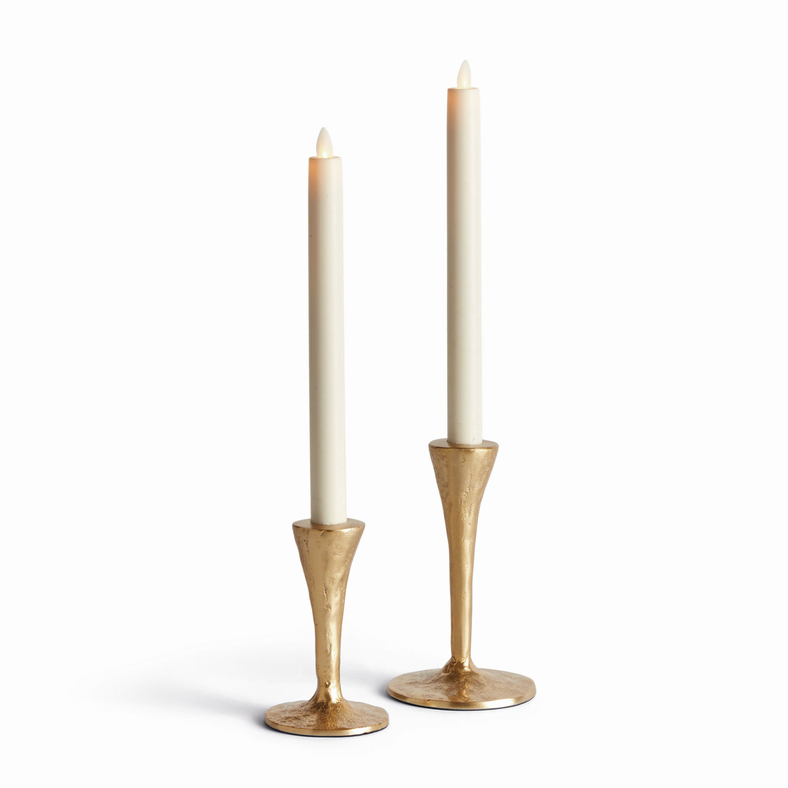 NOAH TAPER HOLDERS, SET OF 2, Gold