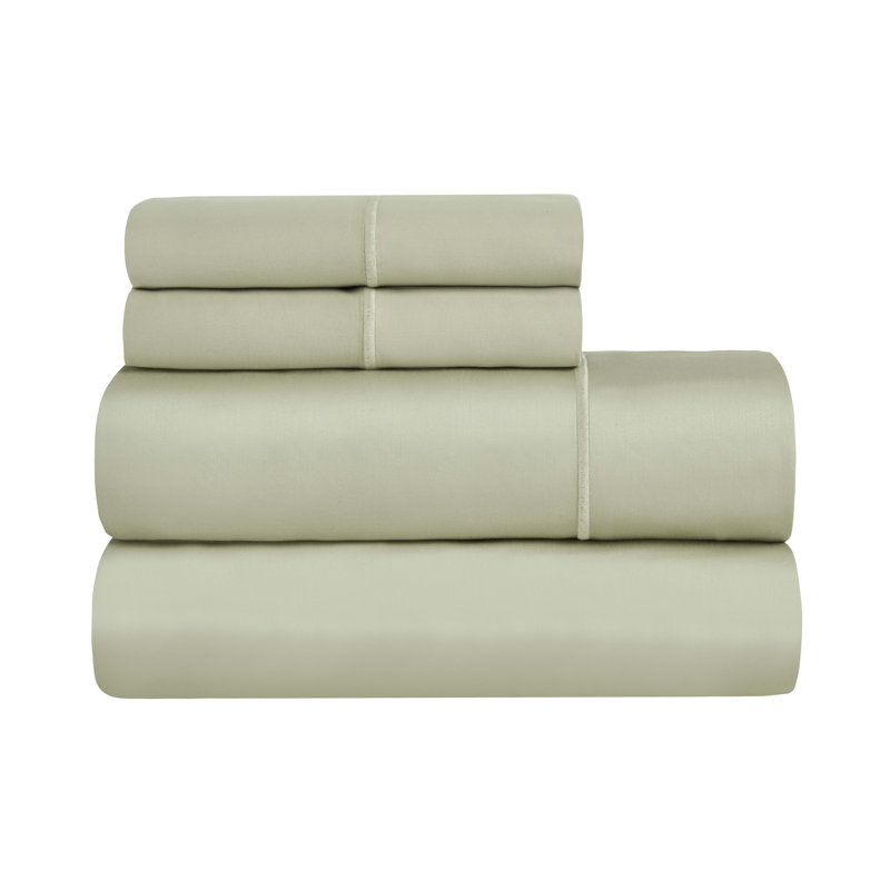  Ensemble de draps Luxury, Ensemble de draps pour lit très grand californien, Sauge