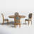 Callington 4-Person Round Wood Pedestal Dining Set