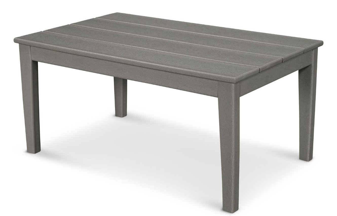 POLYWOOD® Newport 22" Patio Table, Slate Gray