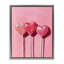 Trois sucettes sur cadre flottant rose, design par Arlington Prints-785383714-785383712