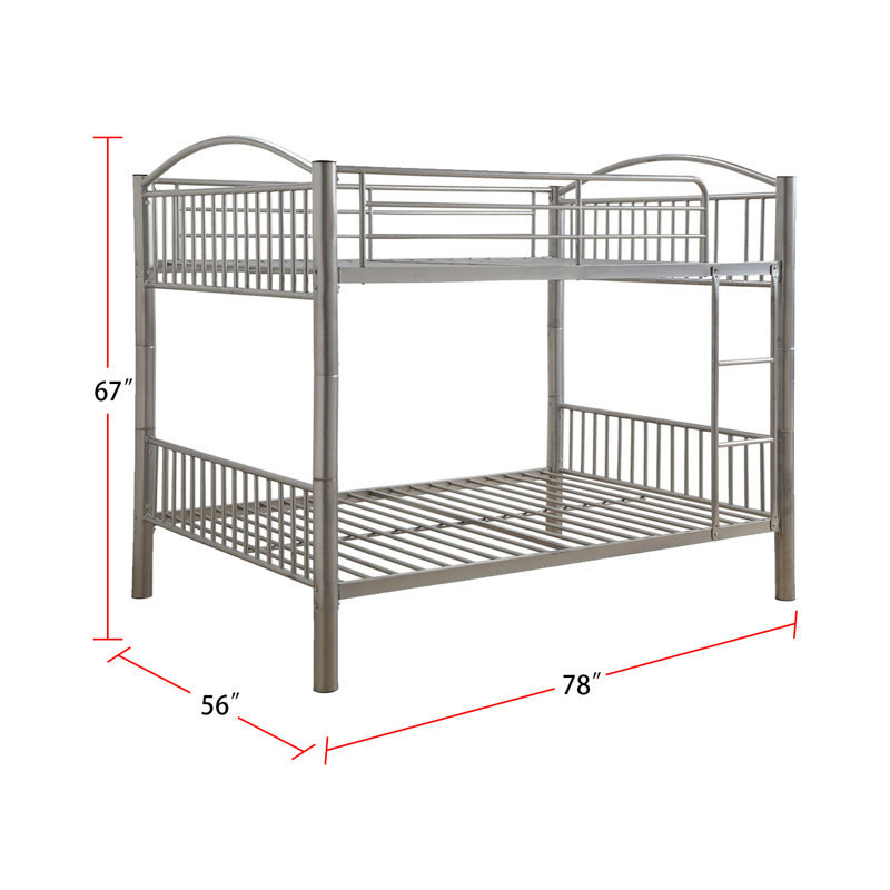 Youngstown Kids Bunk Bed, Silver, Twin