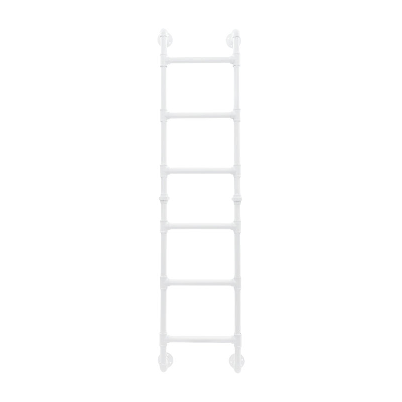 Escabeau de lit superposé mural, échelle de 6 marches à 6 marches de 70,87 po (150,87 po x 17,72 po x 5,91 po), Blanc