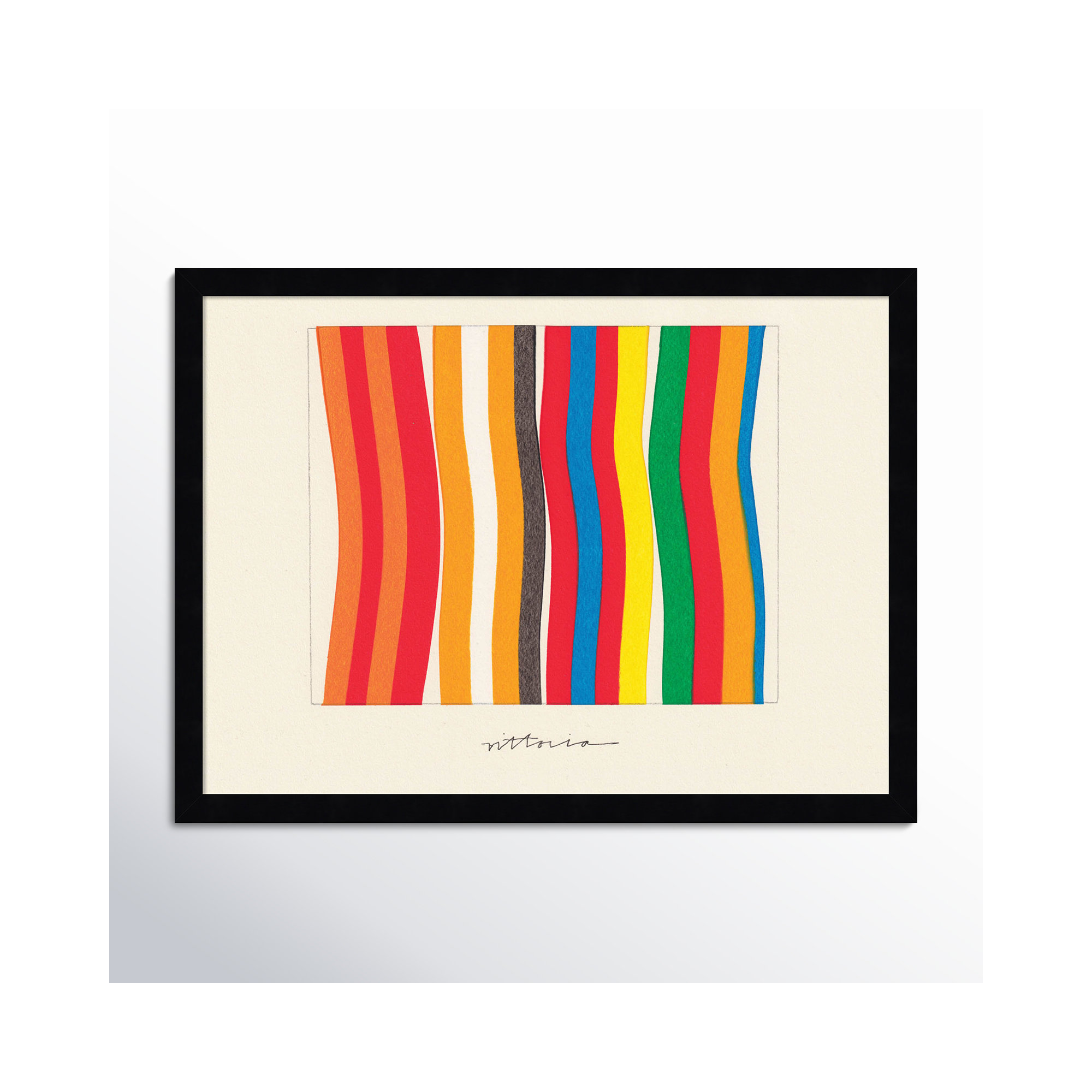 I'm Parallel To Myself by Amber Vittoria, 16" H x 21" W x 1" D, Black