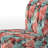 Coral Serenade Tropical Pattern - Upholstered Coastal Slipper Chair, Pink Accent Chair-1081492230