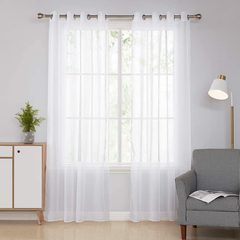 Doveton Blackout Curtain Pair, White, 140cm W x 90cm D