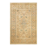 Keenan One-of-a-Kind Hand-Knotted Beige/Green Area Rug 6' x 9'2"