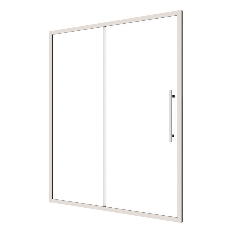 Porte de douche coulissante l 56 "à 60" x H 72 ", verre trempé 1/4", finition, porte facile à nettoyer Nano 72 "de haut 56" à 60 ",