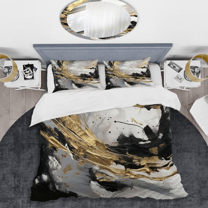 Ensemble de housse de couette en microfibre / polyester Mystery Awakening I, Housse de couette pour très grand lit et 2 très