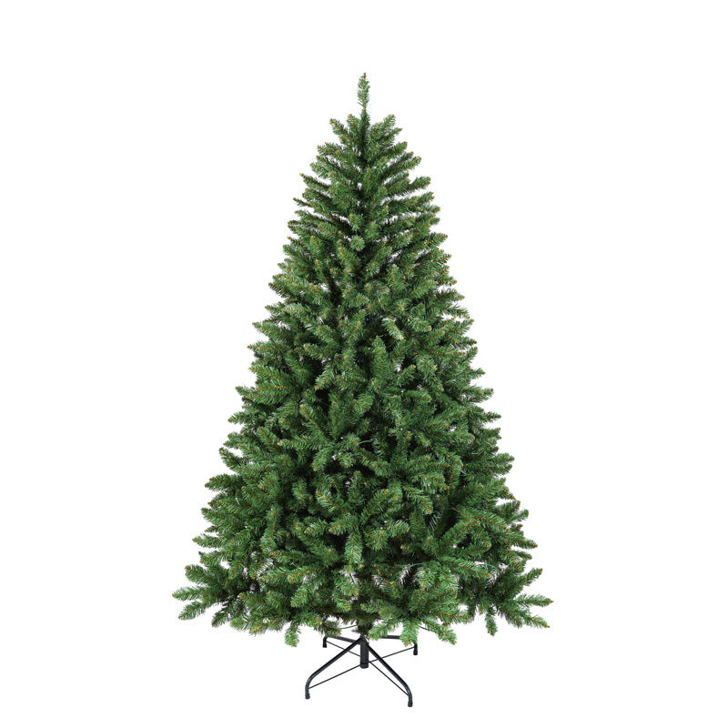 Arbre de Noël avec lumières à DEL blanc chaud - pointes en PVC et aiguilles dures, conception à branches articulées, support en métal robuste - arbre de Noël réaliste