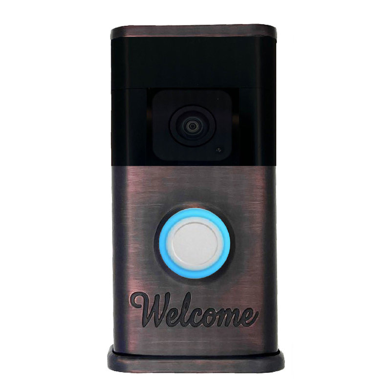 Housse de bienvenue pour sonnette vidéo (Ring 3, 3 Plus, 4, Batterie Plus, compatible Batterie Pro), Bronze huilé