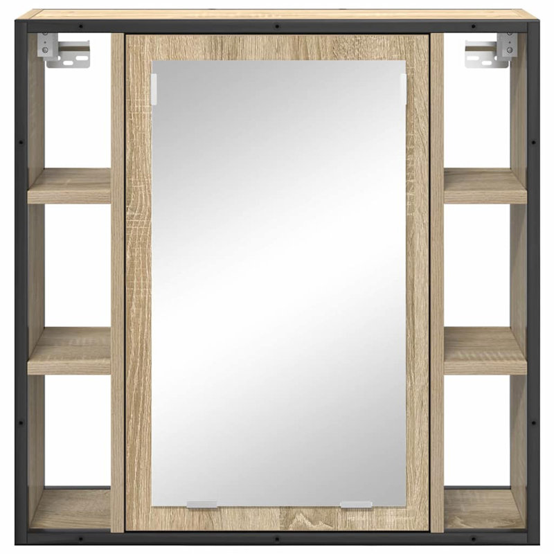 Bathroom Mirror Cabinet 60 X 16 X 60 Cm Engineered Wood