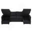 Canapé-lit convertible avec canapé-lit modulaire en forme de U 109,5 po avec méridienne de rangement, porte-gobelets, ports USB et boîtes et poches de rangement pour le salon, noir-1257011452