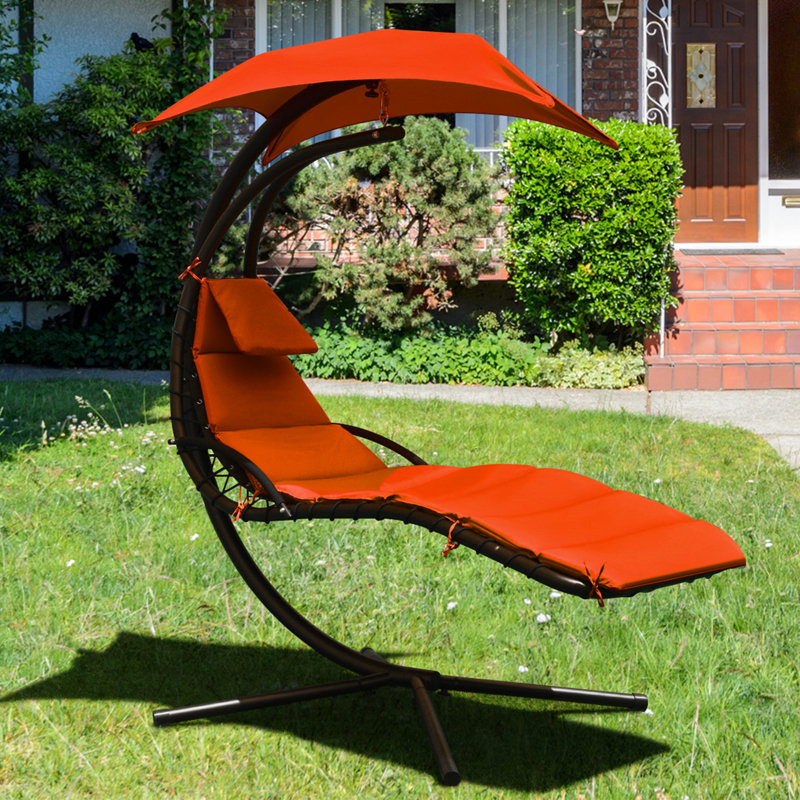 Chaise longue avec support Kelvin, Orangé