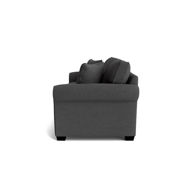 Drake Upholstered 61'' Reclining Sofa, Espresso, Entice Graphite