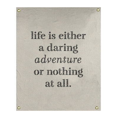 Tapisserie en polyester "life quote" adventure
