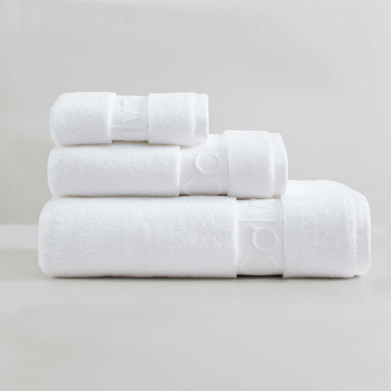 Ensemble de serviettes 3 pièces Calvin Klein, Blanc