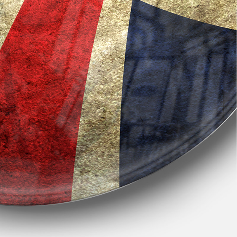 Drapeau britannique rétro - horloge murale moderne, Surdimensionné