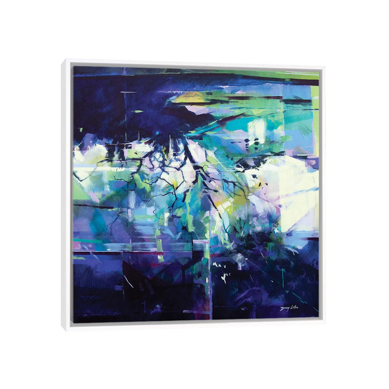 Reflections In The Field After The Rain by Doug Eaton - Painting on Canvas, 66.04 cm H x 66.04 cm W, White Framed