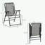 Ensemble de 2 fauteuils de patio pliants à structure métallique avec base robuste-934672534