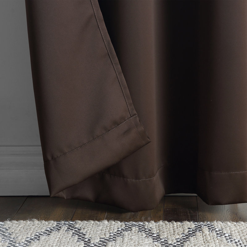 Rideau occultant et isolant thermique - Basics by Wayfair ™, Chocolat, l 40 po x L 63 po