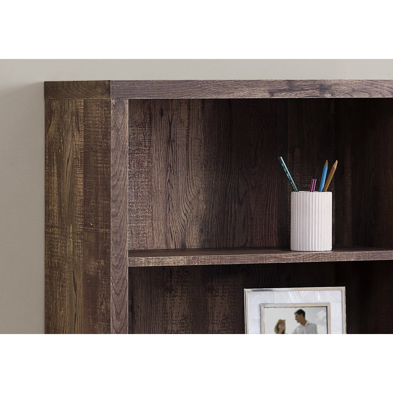 Bibliothèque 48 po Jessecca Meny, (4 Shelves) 48" H x 12" W x 24" D, Brun