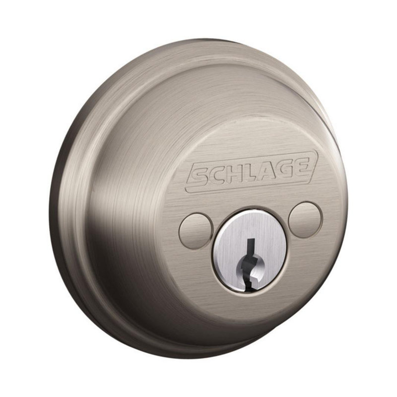 Schlage Double Cylinder Deadbolt, Satin Nickel