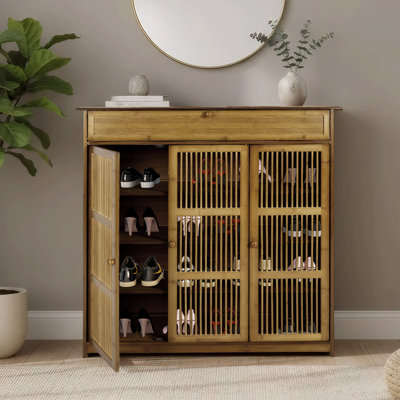18 Pair Shoe Storage Cabinet