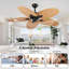 Ventilateur de plafond tropical de 52 pouces avec 5 pales Palm Tree Palm Island