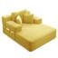 Chaise longue en velours côtelé luxueux avec 3 coussins, canapé-lit convertible et poche de rangement-129604621