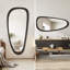 Miroir mural en bois asymétrique pour la décoration intérieure-6841696