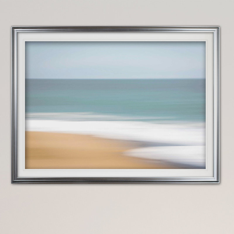 « santa cruz », impression, Cadre argenté, H 31 po x l 43 po x P 1,5 po