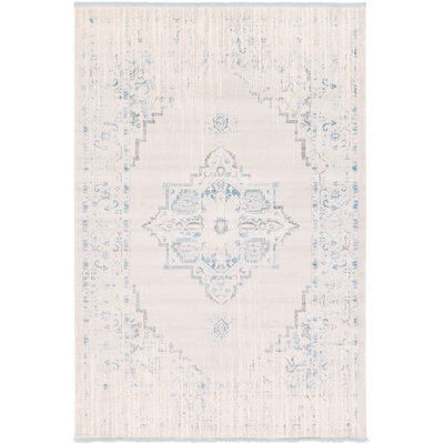 Tapis oriental beige / bleu Pharaoh