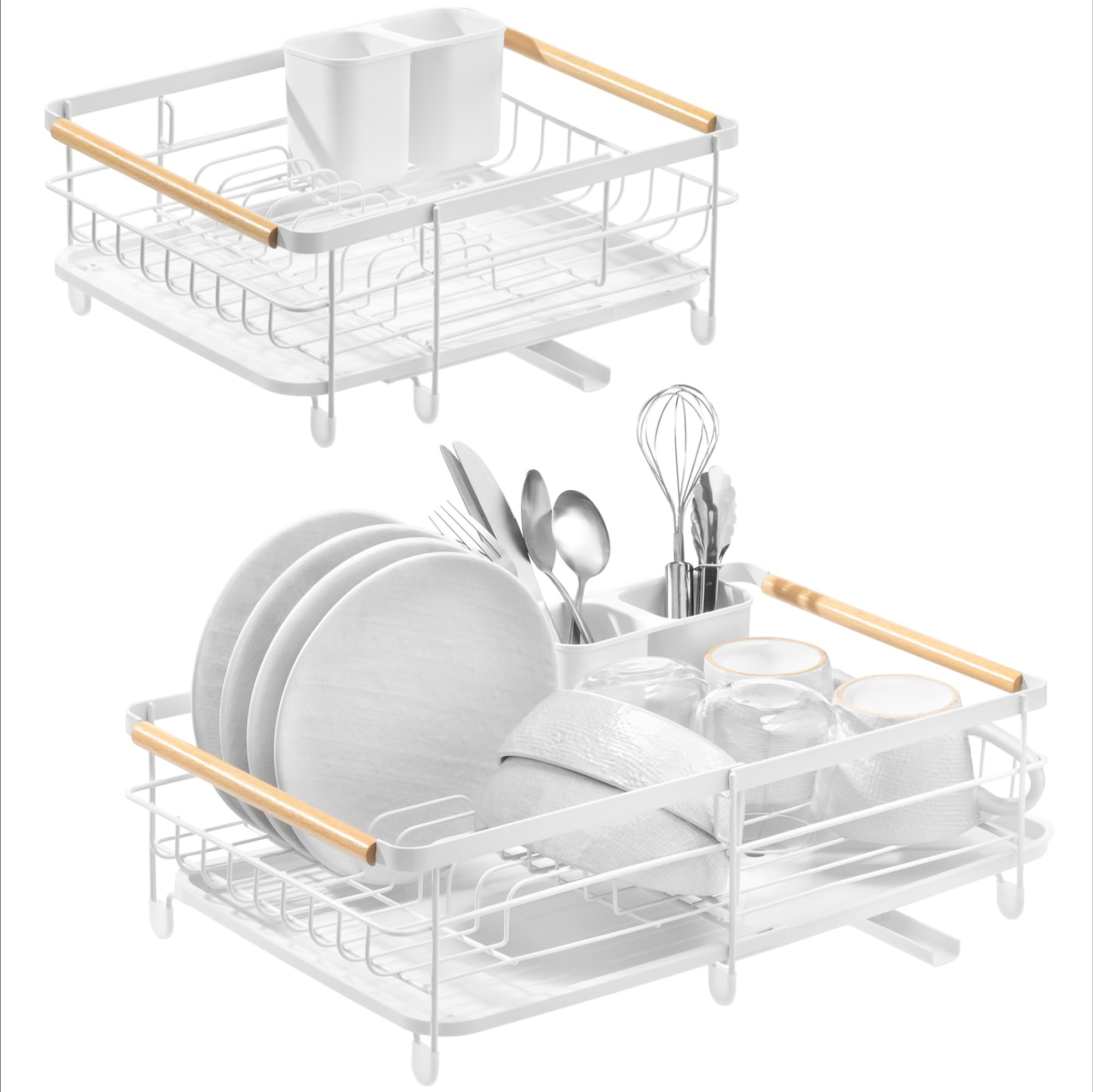 JIEYANGZHIXIN Expandable Dish Rack, Adjustable Draining Board With ...